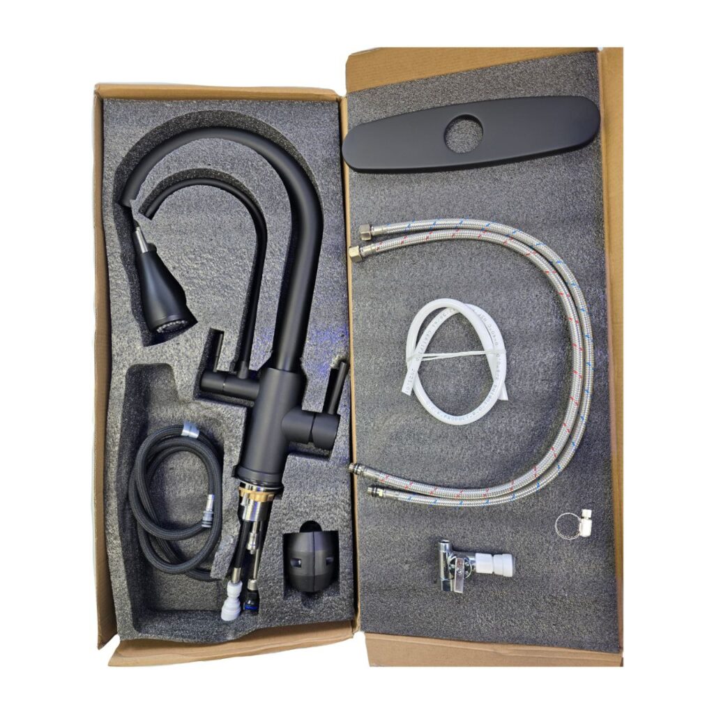 2 in 1 Kitchen Faucet Kit-Matte Black - Enagic Kangen Water Canada and USA