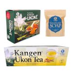kangen ukon experience set includes one box of kangen ukon tea, one box of kangen supplement and 1 kangen ukon soap